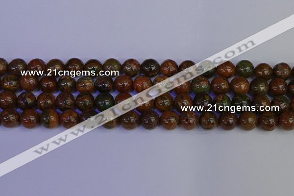 COP1364 15.5 inches 12mm round African green opal beads wholesale