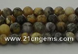 COP1380 15.5 inches 4mm round moss opal gemstone beads whholesale