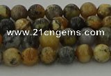 COP1381 15.5 inches 6mm round moss opal gemstone beads whholesale