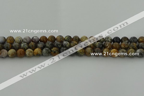 COP1382 15.5 inches 8mm round moss opal gemstone beads whholesale