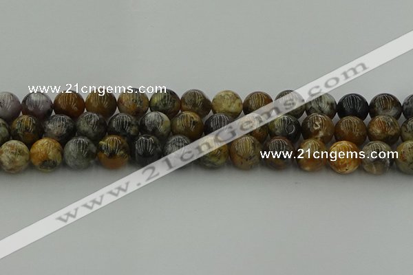 COP1384 15.5 inches 12mm round moss opal gemstone beads whholesale