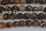 COP1386 15.5 inches 4mm faceted round fire lace opal beads