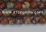 COP1393 15.5 inches 4mm faceted round African green opal beads
