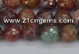 COP1395 15.5 inches 8mm faceted round African green opal beads