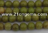 COP1400 15.5 inches 4mm round yellow opal gemstone beads