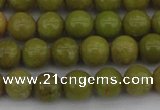 COP1401 15.5 inches 6mm round yellow opal gemstone beads