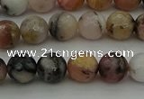 COP1413 15.5 inches 10mm faceted round natural pink opal gemstone beads