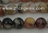 COP1414 15.5 inches 12mm faceted round natural pink opal gemstone beads