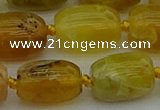 COP1423 15.5 inches 15*20mm drum yellow opal gemstone beads