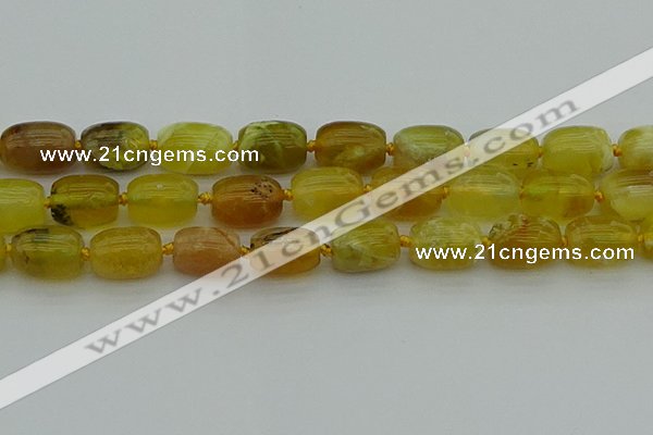 COP1423 15.5 inches 15*20mm drum yellow opal gemstone beads