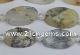 COP1431 15.5 inches 10*16mm oval white opal gemstone beads