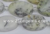 COP1433 15.5 inches 15*20mm oval white opal gemstone beads