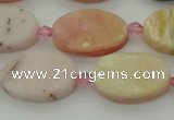 COP1436 15.5 inches 10*16mm oval natural pink opal gemstone beads