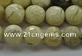 COP1472 15.5 inches 8mm faceted round African opal gemstone beads