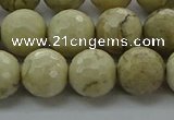 COP1473 15.5 inches 10mm faceted round African opal gemstone beads