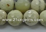 COP1475 15.5 inches 14mm faceted round African opal gemstone beads