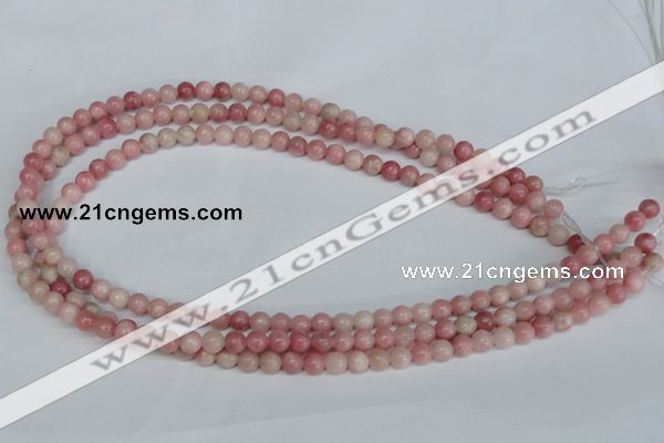 COP151 15.5 inches 6mm round pink opal gemstone beads wholesale