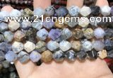 COP1518 15.5 inches 10mm faceted nuggets amethyst sage opal beads