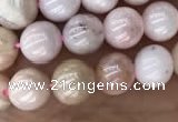 COP1541 15.5 inches 6mm round AB-color natural pink opal beads