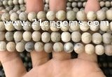 COP1562 15.5 inches 8mm round matte African opal beads