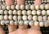 COP1563 15.5 inches 10mm round matte African opal beads