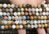 COP1567 15.5 inches 6mm round yellow moss opal beads wholesale