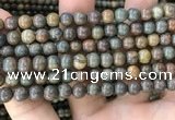 COP1579 15.5 inches 6mm round Australia brown green opal beads