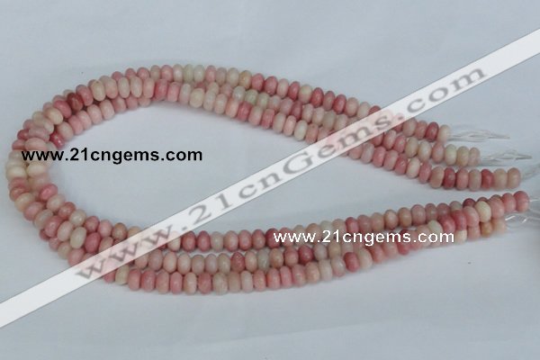 COP158 15.5 inches 4*6mm rondelle pink opal gemstone beads wholesale