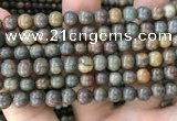 COP1580 15.5 inches 8mm round Australia brown green opal beads