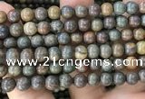 COP1581 15.5 inches 10mm round Australia brown green opal beads