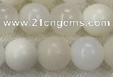 COP1589 15.5 inches 8mm round white opal gemstone beads