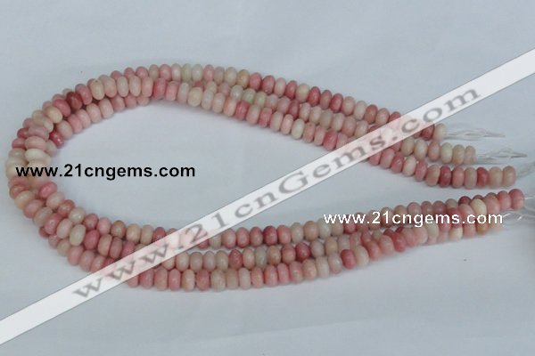 COP159 15.5 inches 5*8mm rondelle pink opal gemstone beads wholesale