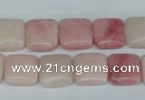 COP161 15.5 inches 12*12mm square pink opal gemstone beads wholesale