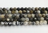 COP1612 15.5 inches 12mm faceted round moss opal beads