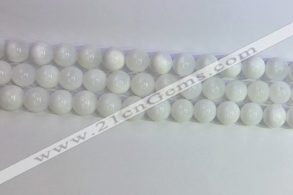 COP1617 15.5 inches 10mm round white opal gemstone beads