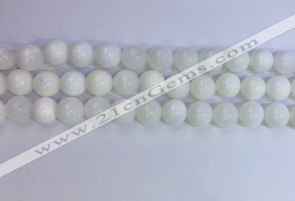 COP1618 15.5 inches 12mm round white opal gemstone beads