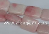 COP163 15.5 inches 15*20mm rectangle pink opal gemstone beads