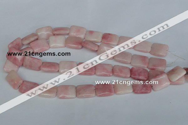 COP163 15.5 inches 15*20mm rectangle pink opal gemstone beads