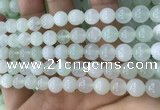 COP1636 15.5 inches 8mm round natural green opal beads