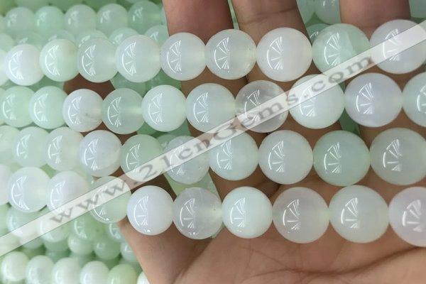 COP1638 15.5 inches 12mm round natural green opal beads