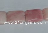 COP164 15.5 inches 30*40mm rectangle pink opal gemstone beads