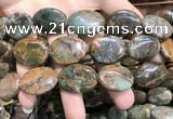 COP1655 15.5 inches 18*25mm oval green opal gemstone beads