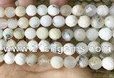 COP1668 15.5 inches 10mm faceted round white opal beads