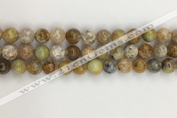 COP1672 15.5 inches 10mm round yellow opal gemstone beads