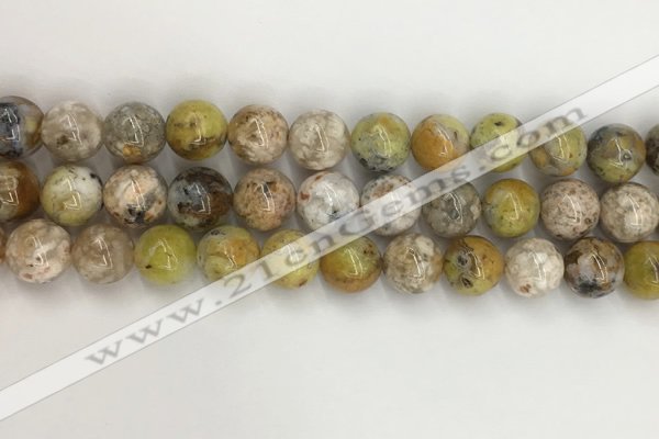 COP1673 15.5 inches 12mm round yellow opal gemstone beads