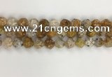 COP1678 15.5 inches 12mm faceted nuggets yellow opal gemstone beads