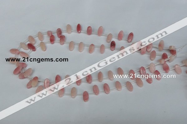 COP169 15.5 inches 6*12mm top-drilled marquise pink opal gemstone beads