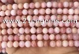 COP1693 15.5 inches 6mm round natural pink opal gemstone beads