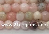 COP1701 15.5 inches 4mm round natural pink opal gemstone beads