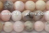 COP1702 15.5 inches 6mm round natural pink opal gemstone beads